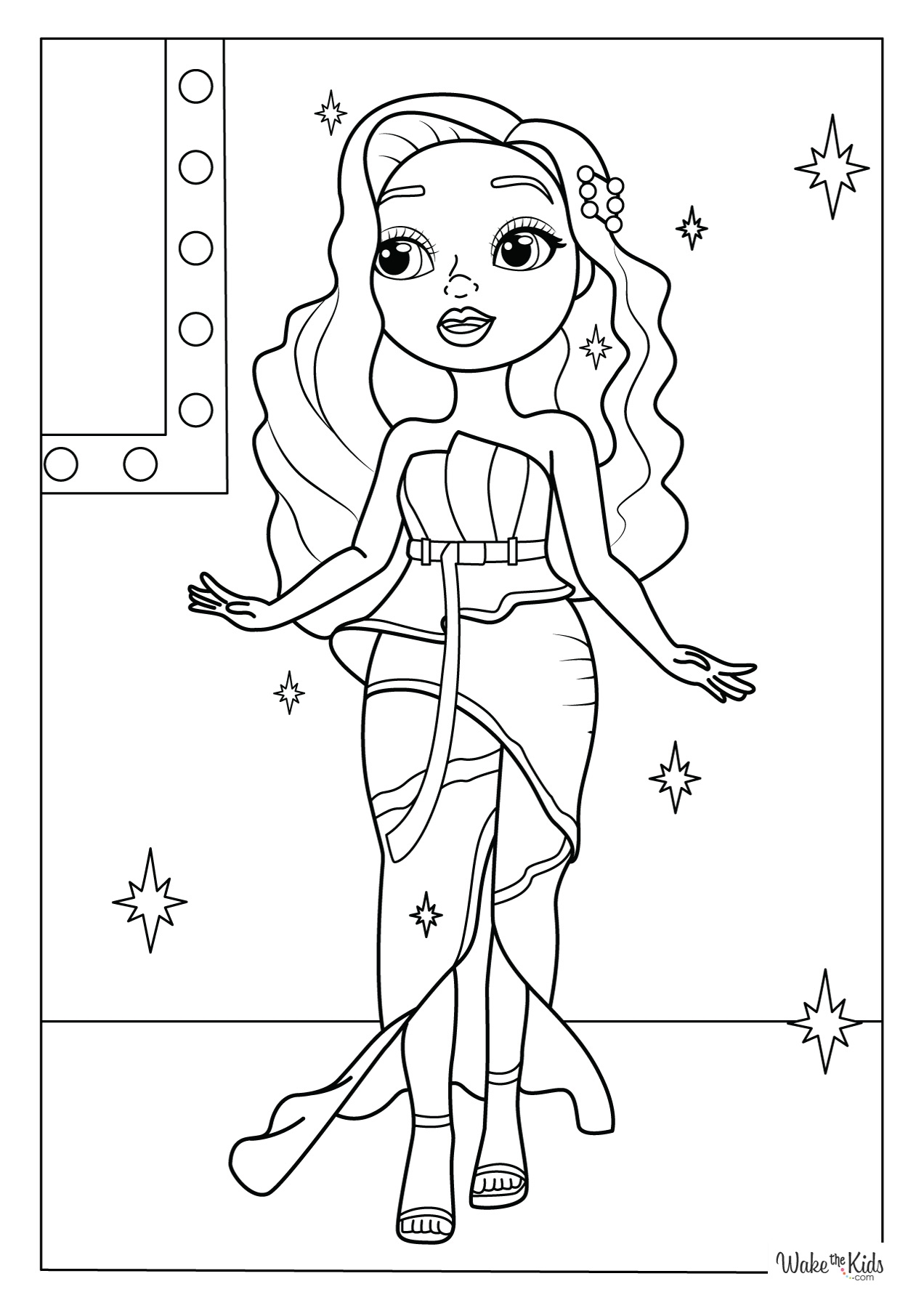 rainbow high coloring pages