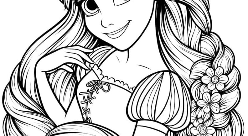 Rapunzel Tangled Coloring Pages 37 Free Sheets