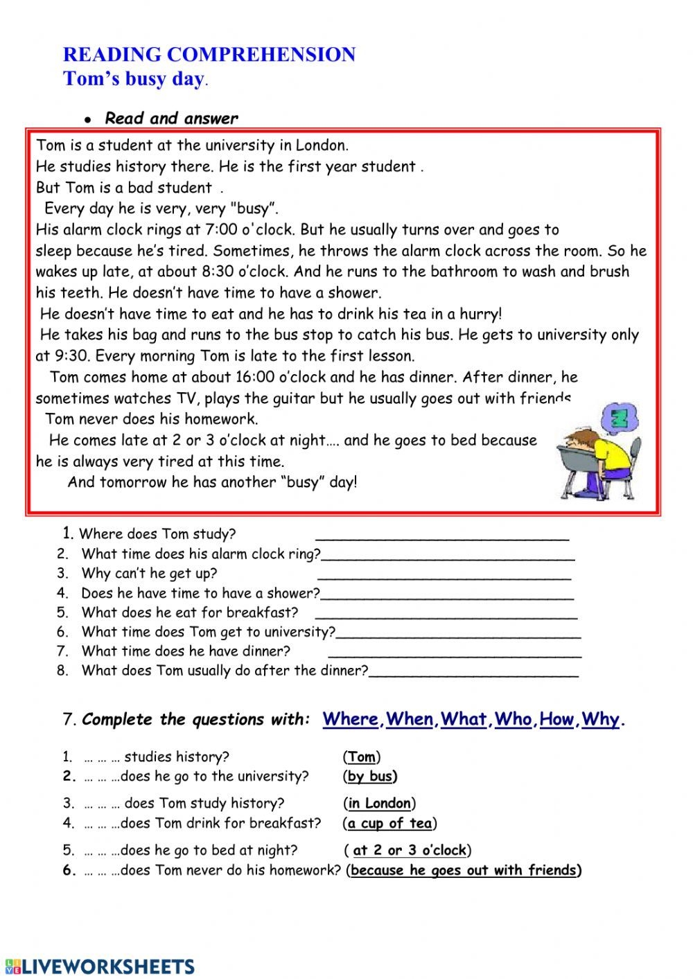 reading comprehension worksheets grade 5