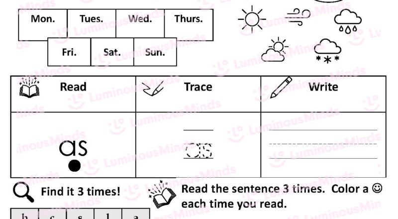 Reading Comprehension Worksheets My Word Of The Day As