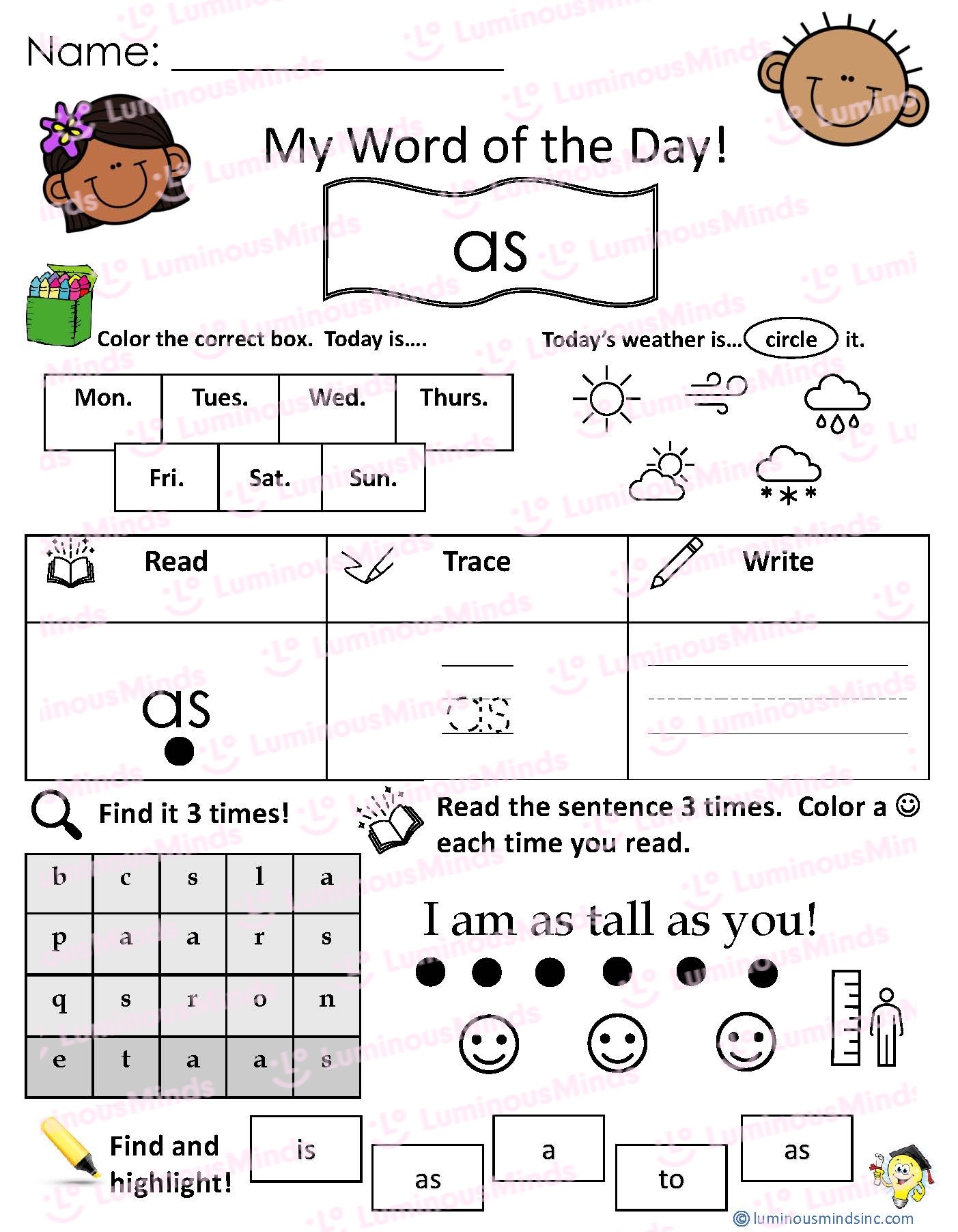 Reading Comprehension Worksheets My Word Of The Day As Reading Comprehension Worksheets My Word Of The Day As