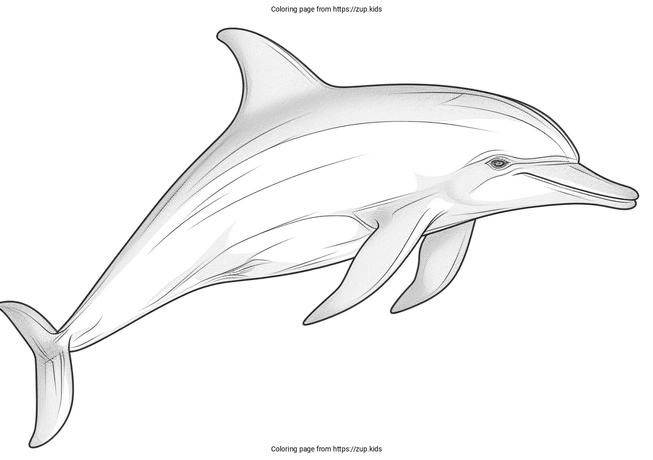 dolphin coloring page