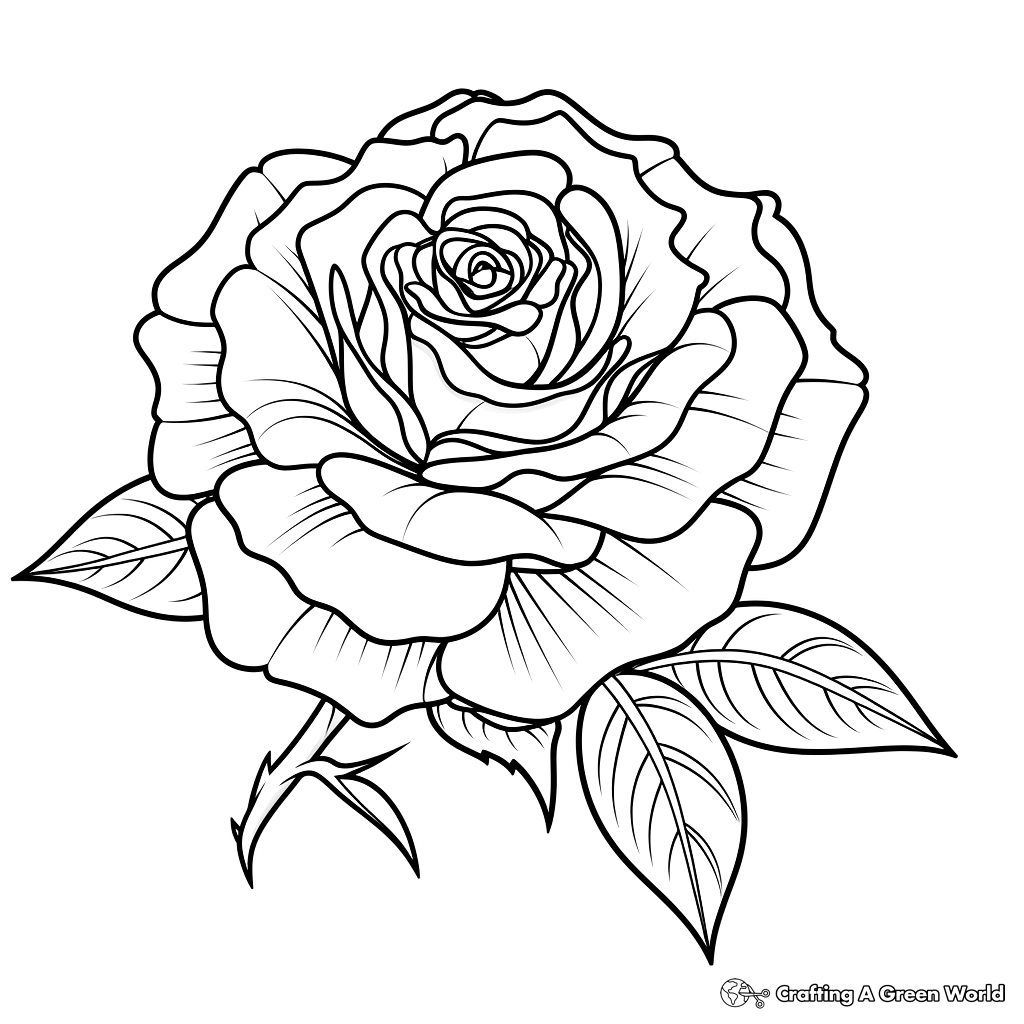 rose coloring page