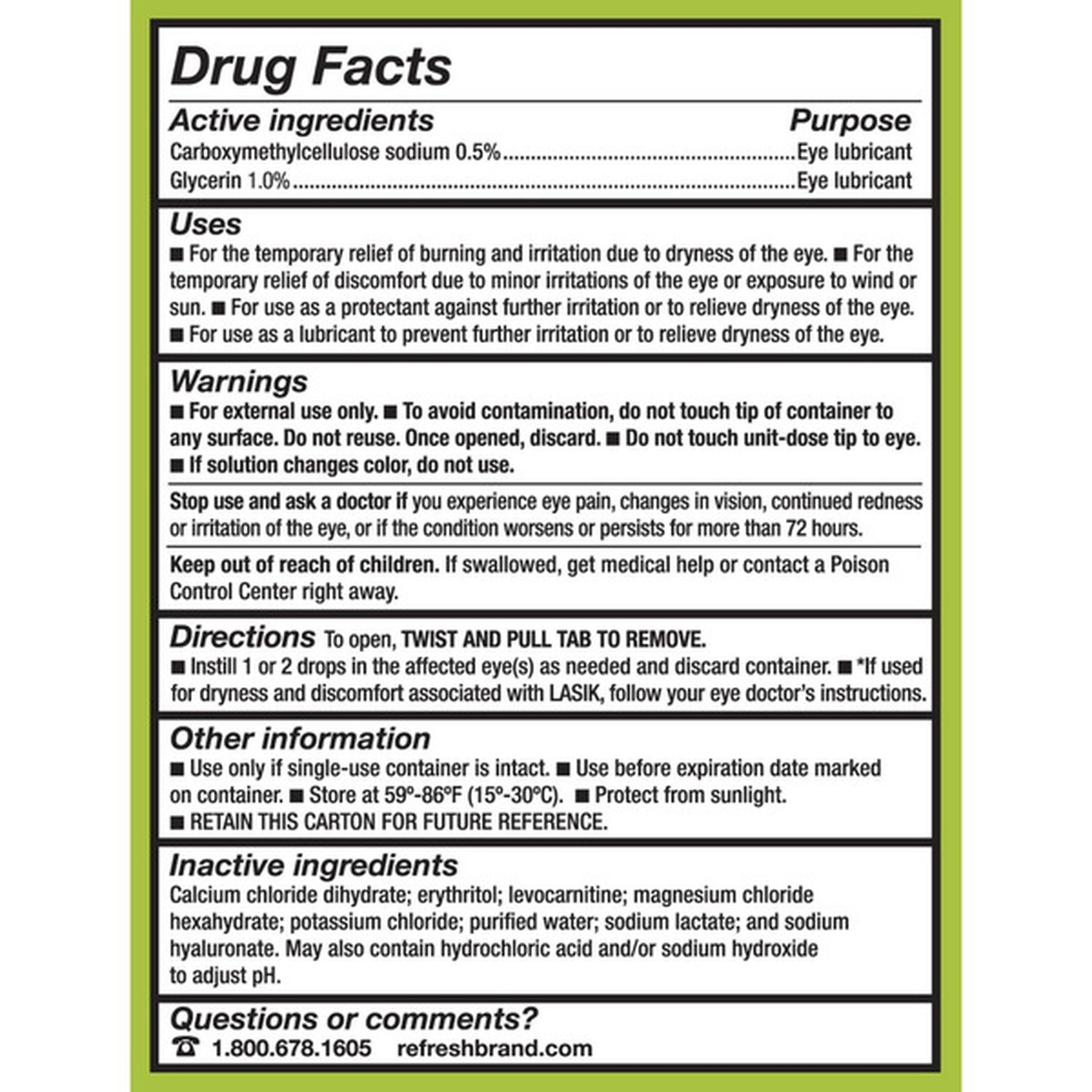 Refresh Relieva PF Preservative Free Artificial Tears Lubricant Eye Drops 0 01 Fl Oz Delivery Or Pickup Near Me Instacart