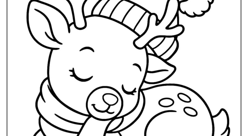 Reindeer Coloring Pages Free PDF To Download And Print