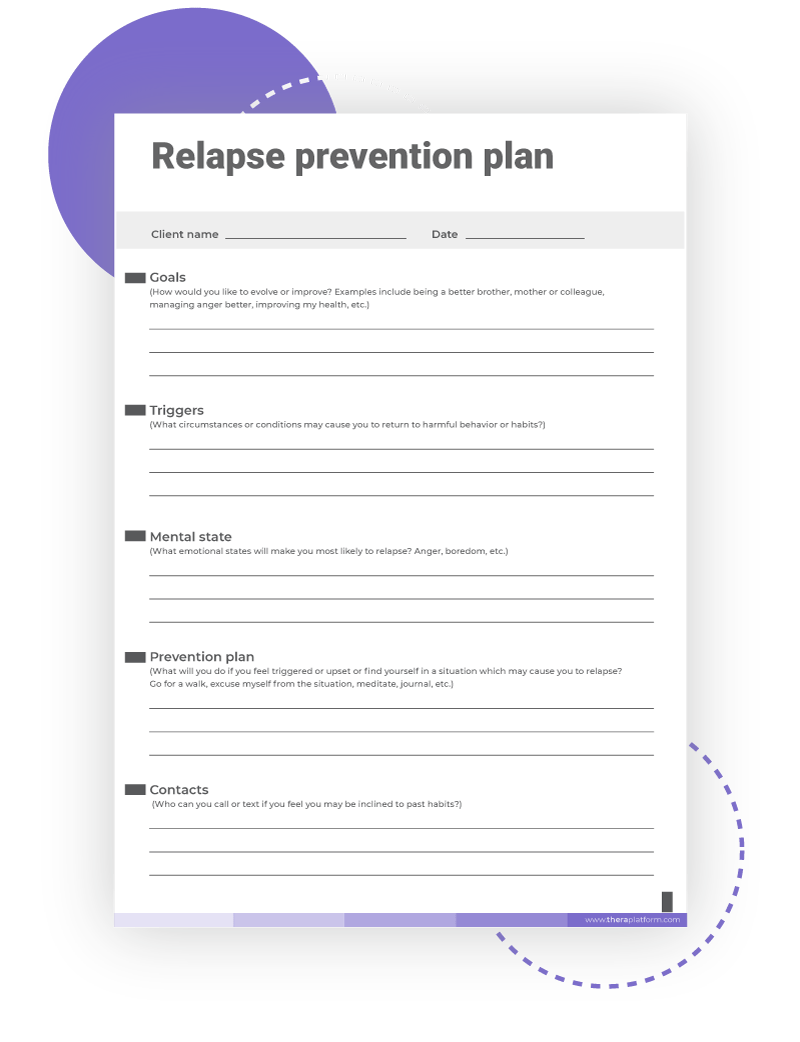 Relapse Prevention Plan Template