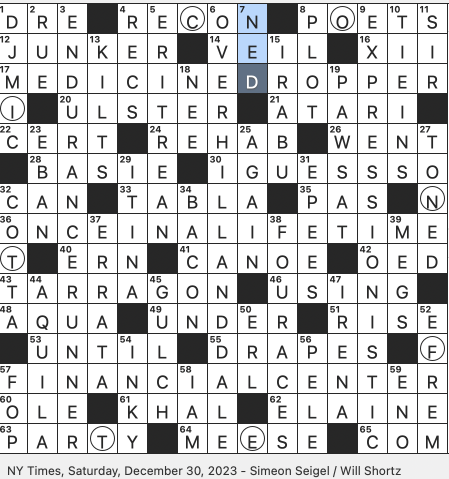 abound crossword clue