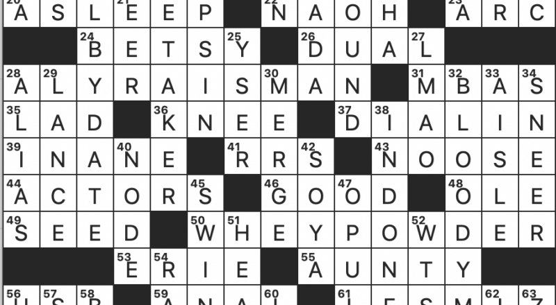 Rex Parker Does The NYT Crossword Puzzle Captain Of 2012 2016 US Women s Women s Olympic Gymnastic Teams MON 8 31 20 Belgian River To North Sea