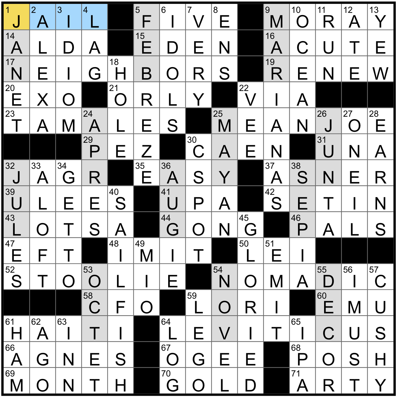 gold brick nyt crossword