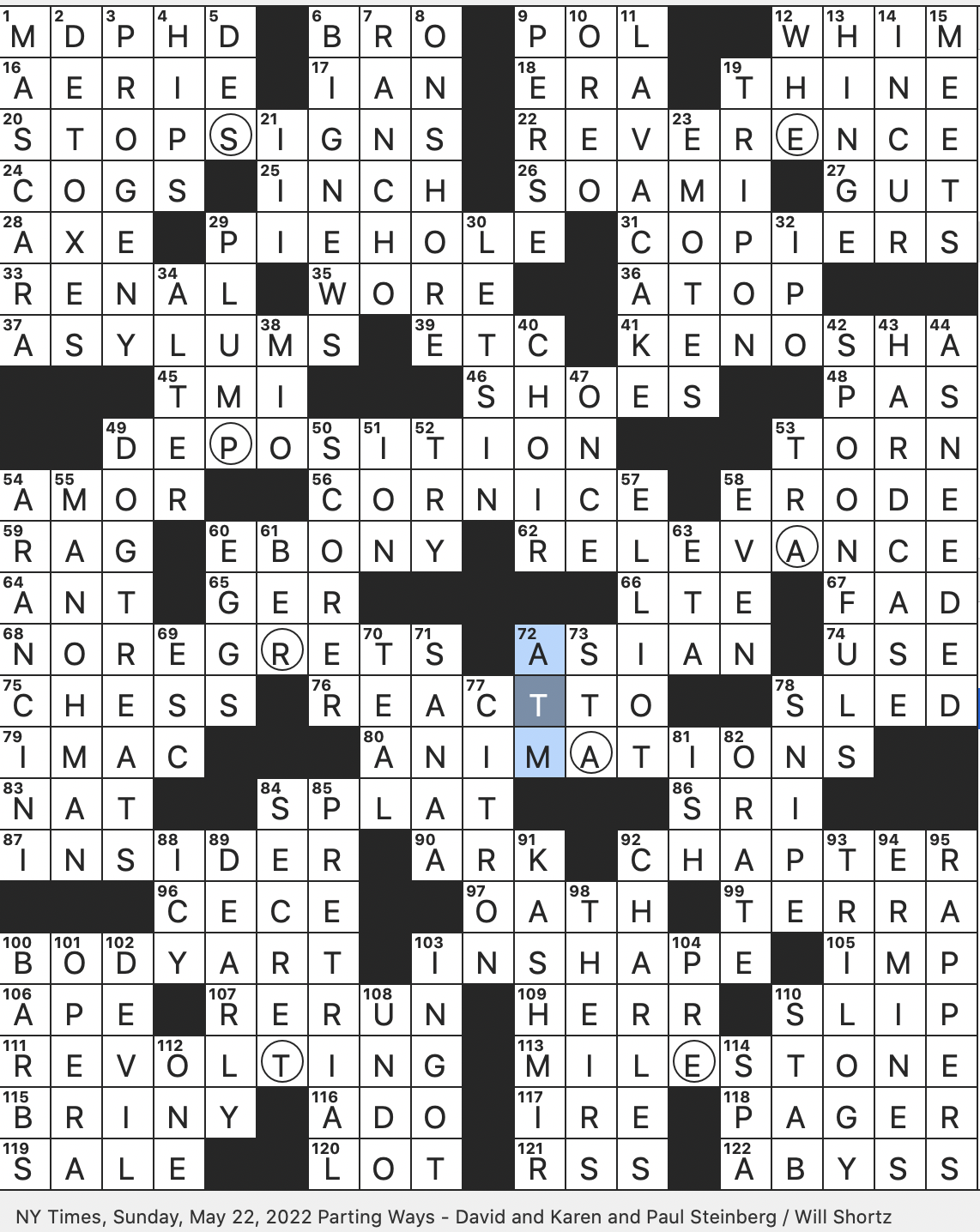 smooth transition crossword clue