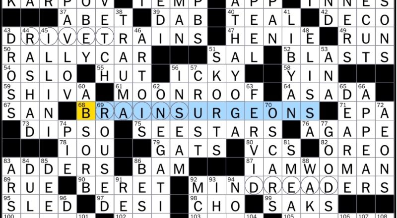 Rex Parker Does The NYT Crossword Puzzle November 2017