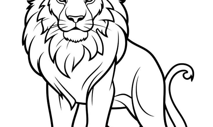 Roar Into Summer Fun With A Majestic Lion Coloring Page