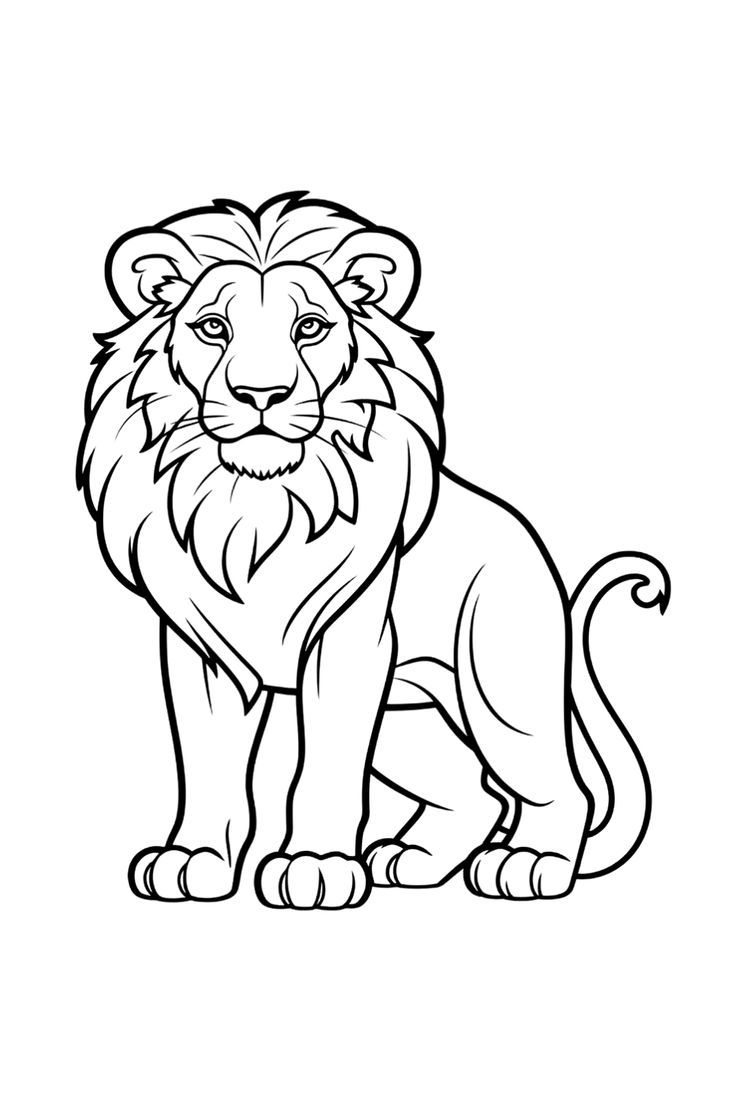 Roar Into Summer Fun With A Majestic Lion Coloring Page 