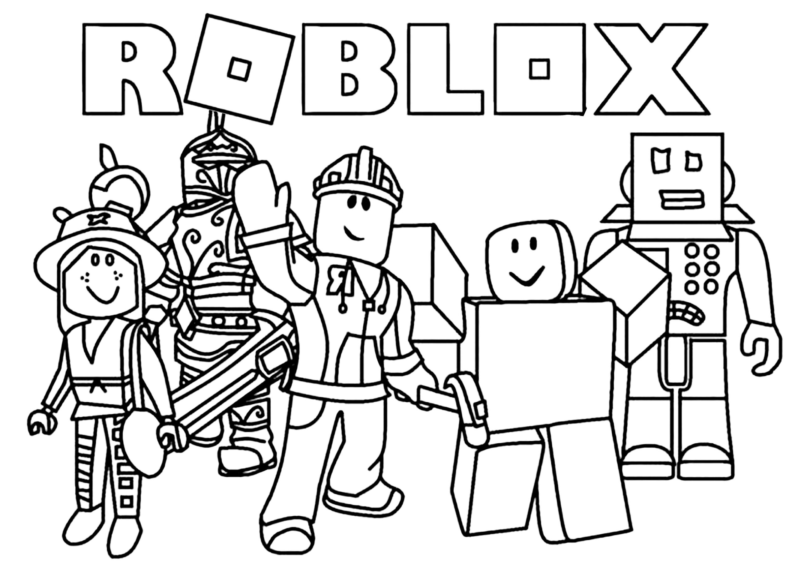 Roblox And Logo Characters Roblox Coloring Pages Roblox And Logo Characters Roblox Coloring Pages