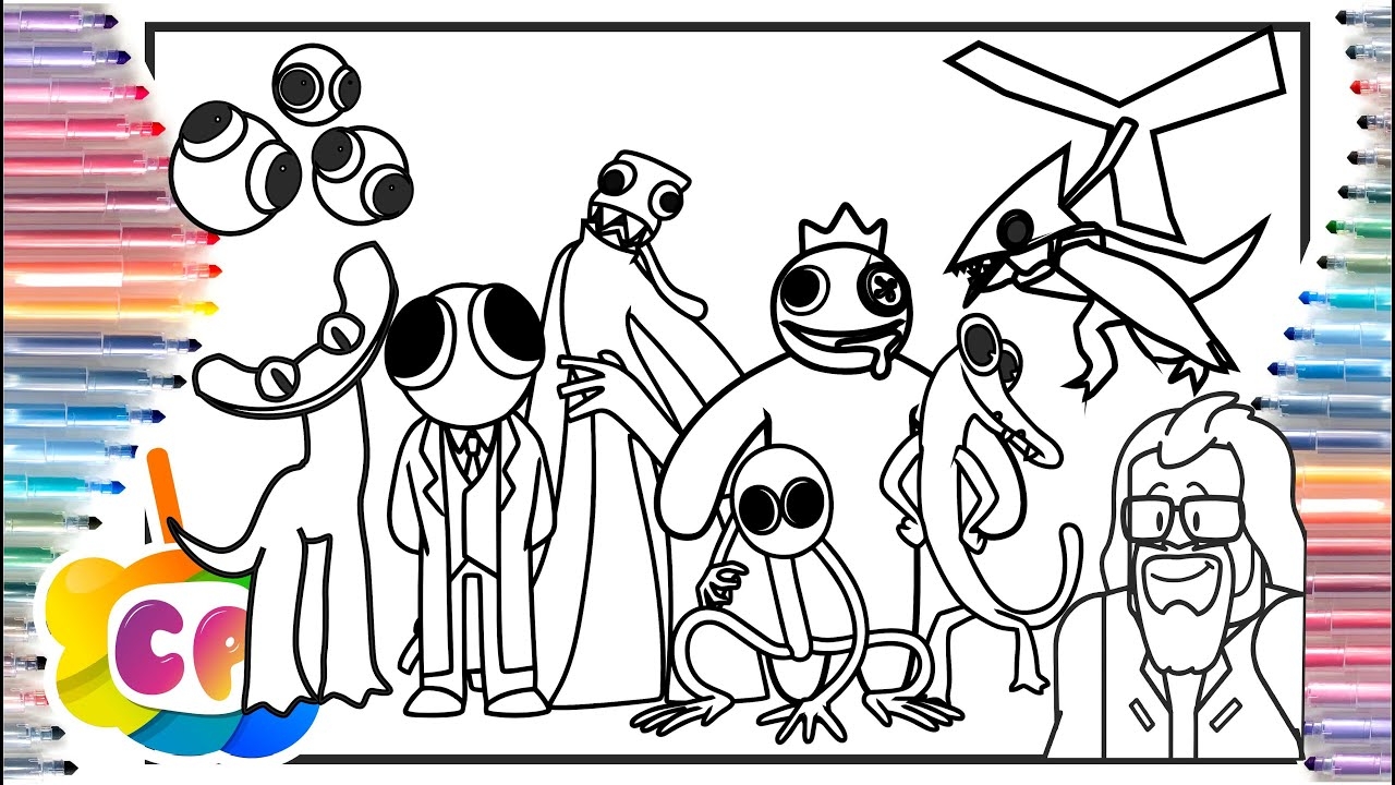 rainbow friends coloring pages