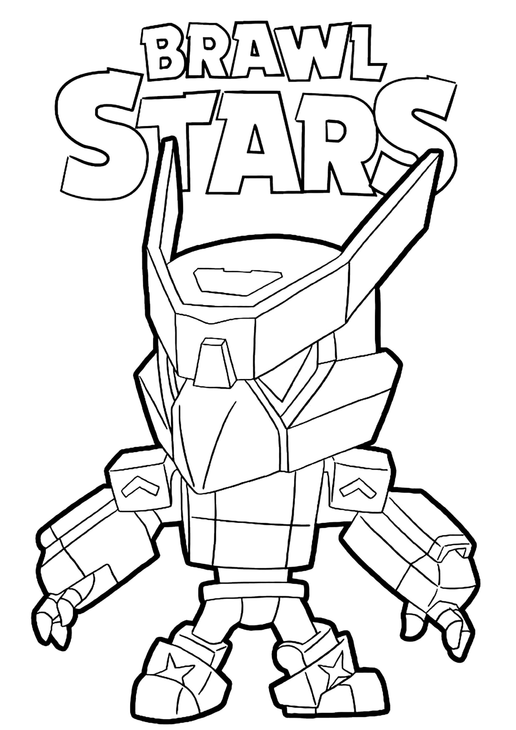 Robot From Brawl Stars Brawl Stars Coloring Pages