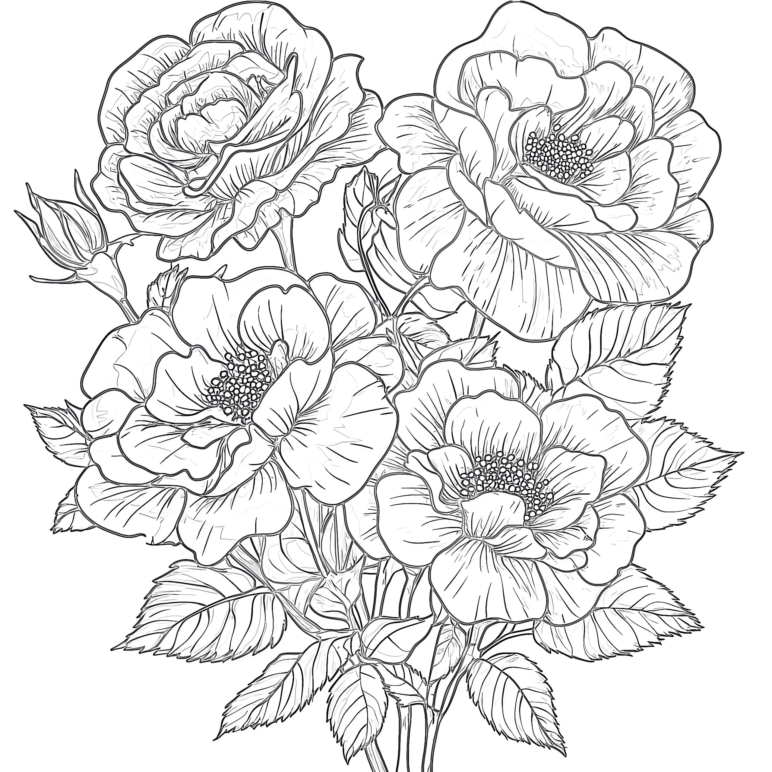 flower color pages flower color pages