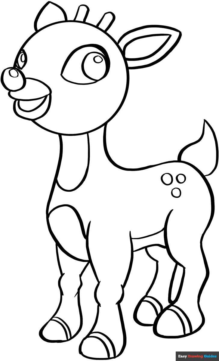 rudolph coloring pages