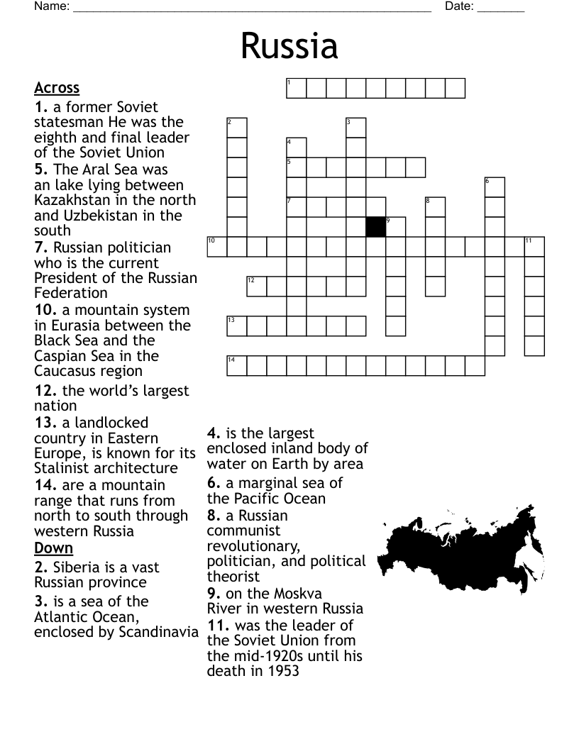 Russia Crossword WordMint