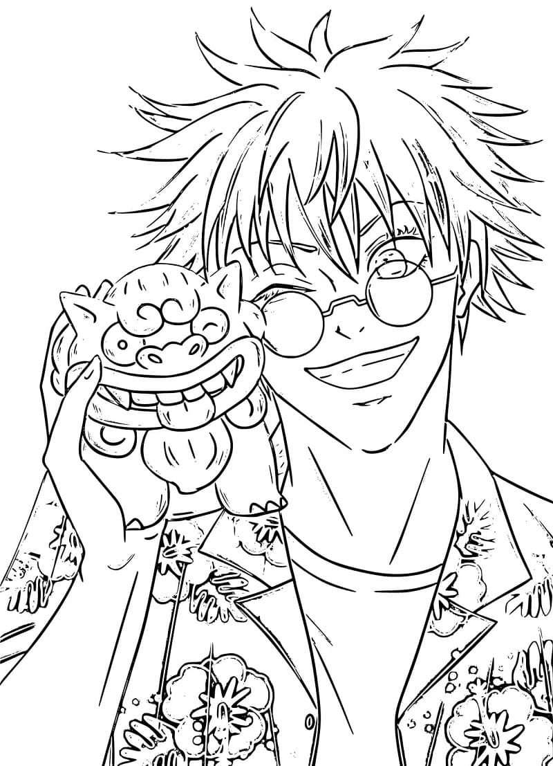 gojo coloring pages gojo coloring pages