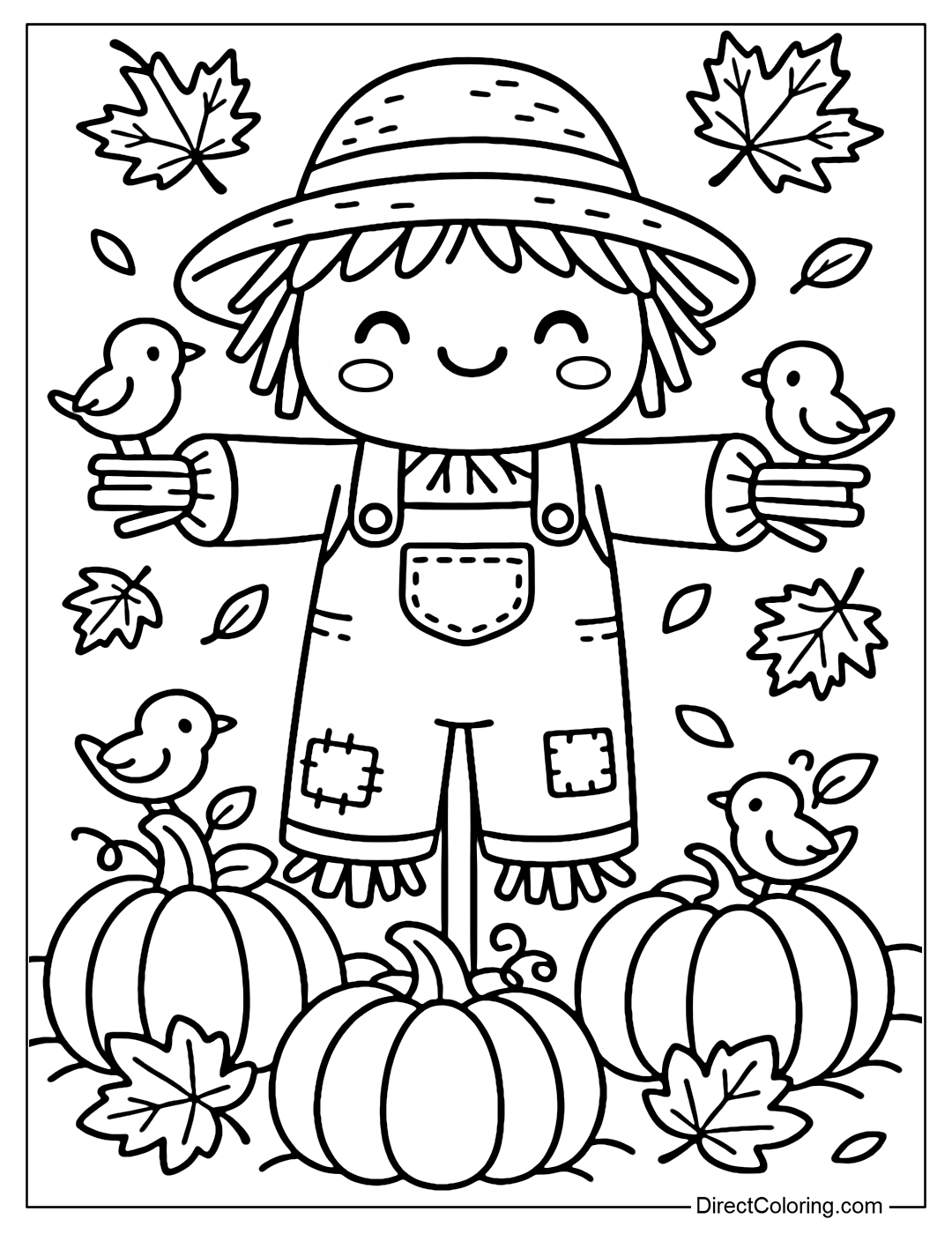 Scarecrow Coloring Pages Free PDF To Download And Print Scarecrow Coloring Pages Free PDF To Download And Print