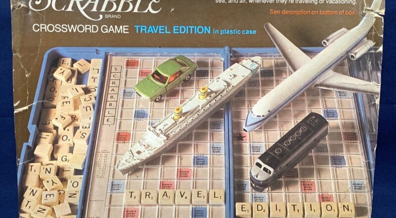 SCRABBLE TRAVEL EDITION Plastic CARRY CASE No 52 Mini Wood Tiles CROSSWORD GAME EBay