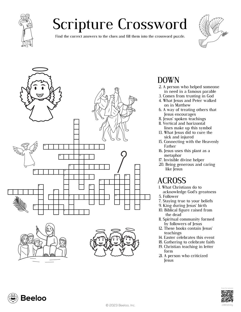 three letter christian symbol crossword clue