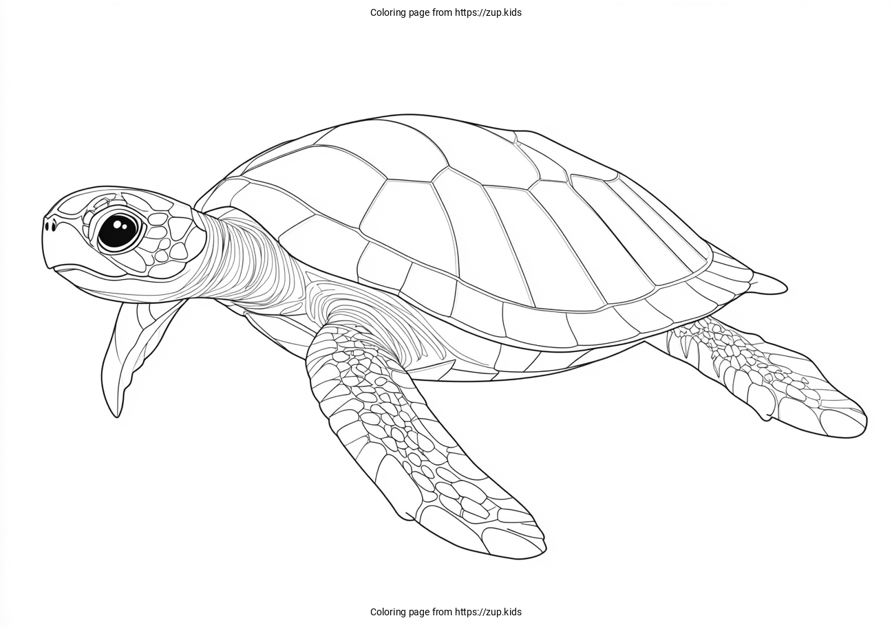 Sea Turtle Coloring Page From Zup kids Sea Turtle Coloring Page From Zup kids