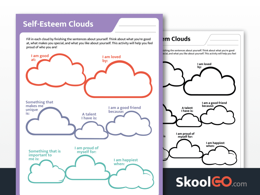 self esteem worksheet self esteem worksheet
