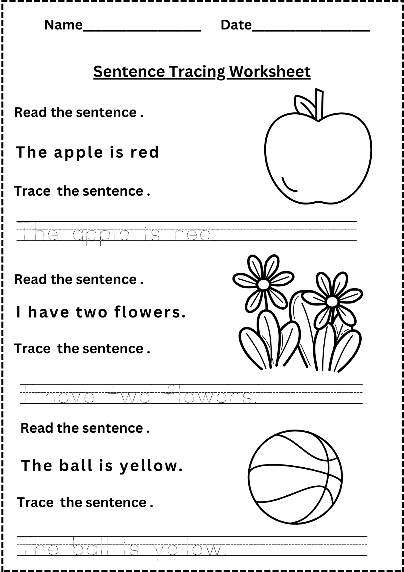 sentence building worksheets
