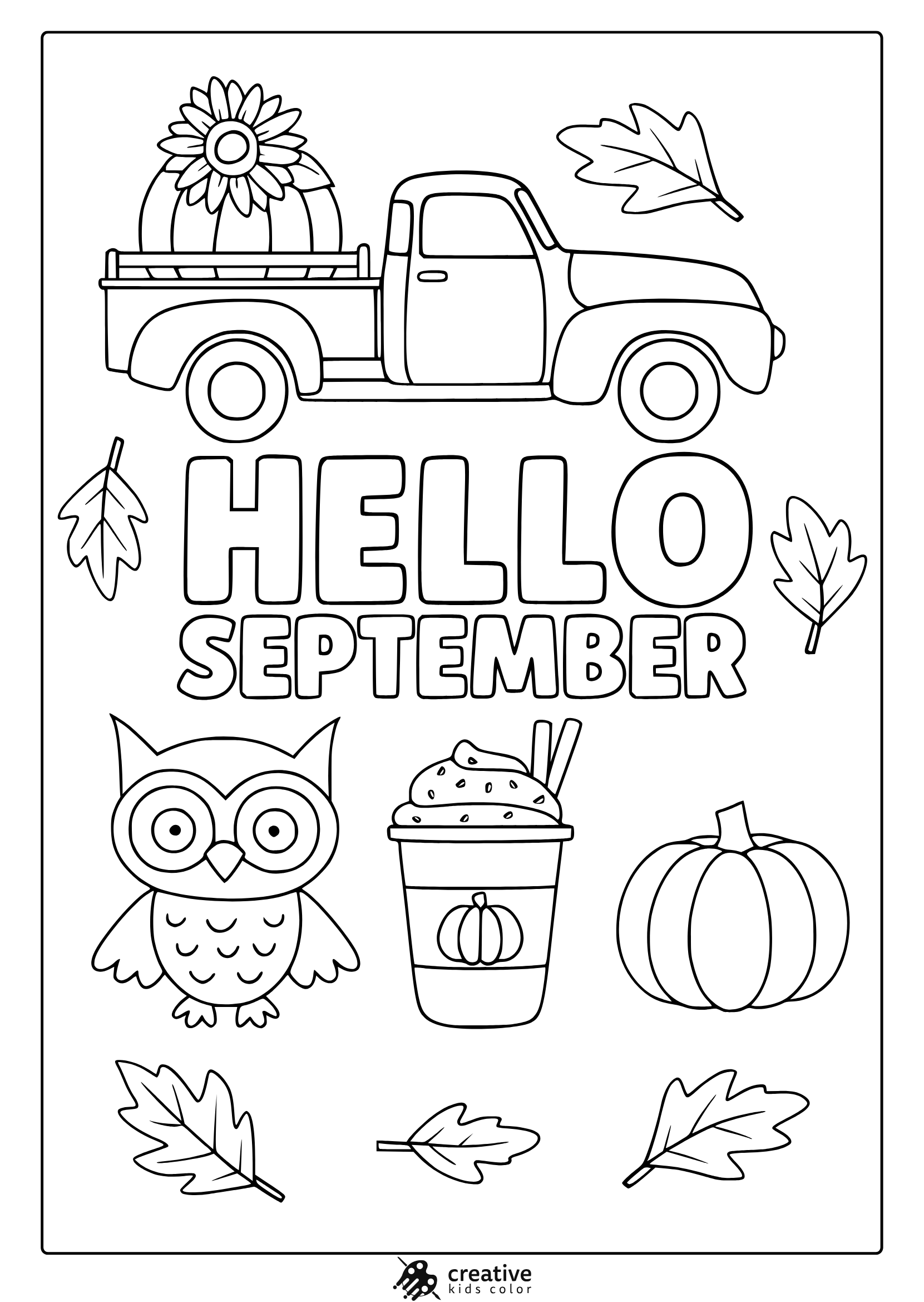 September Coloring Pages Free Printable Seasonal PDFs 