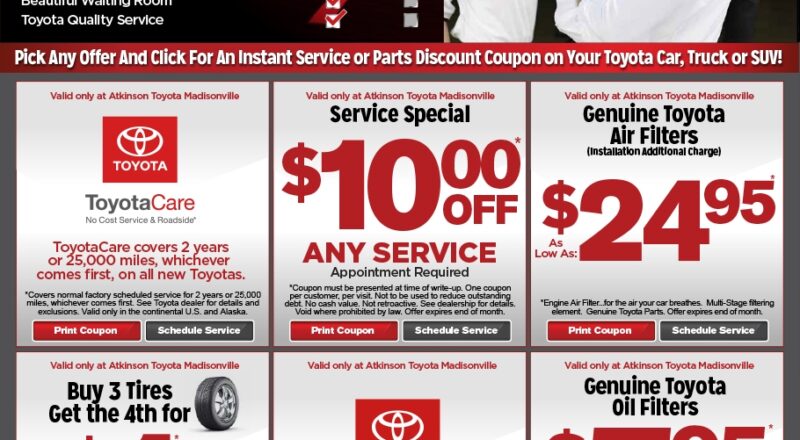 Service Specials Huntsville Toyota