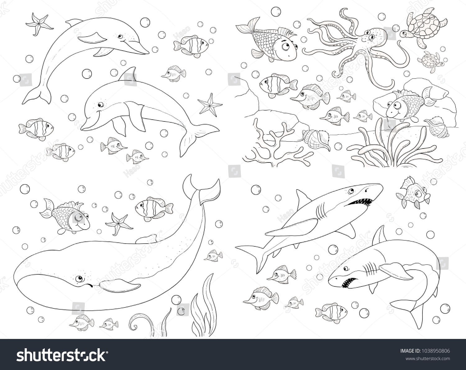 ocean coloring page