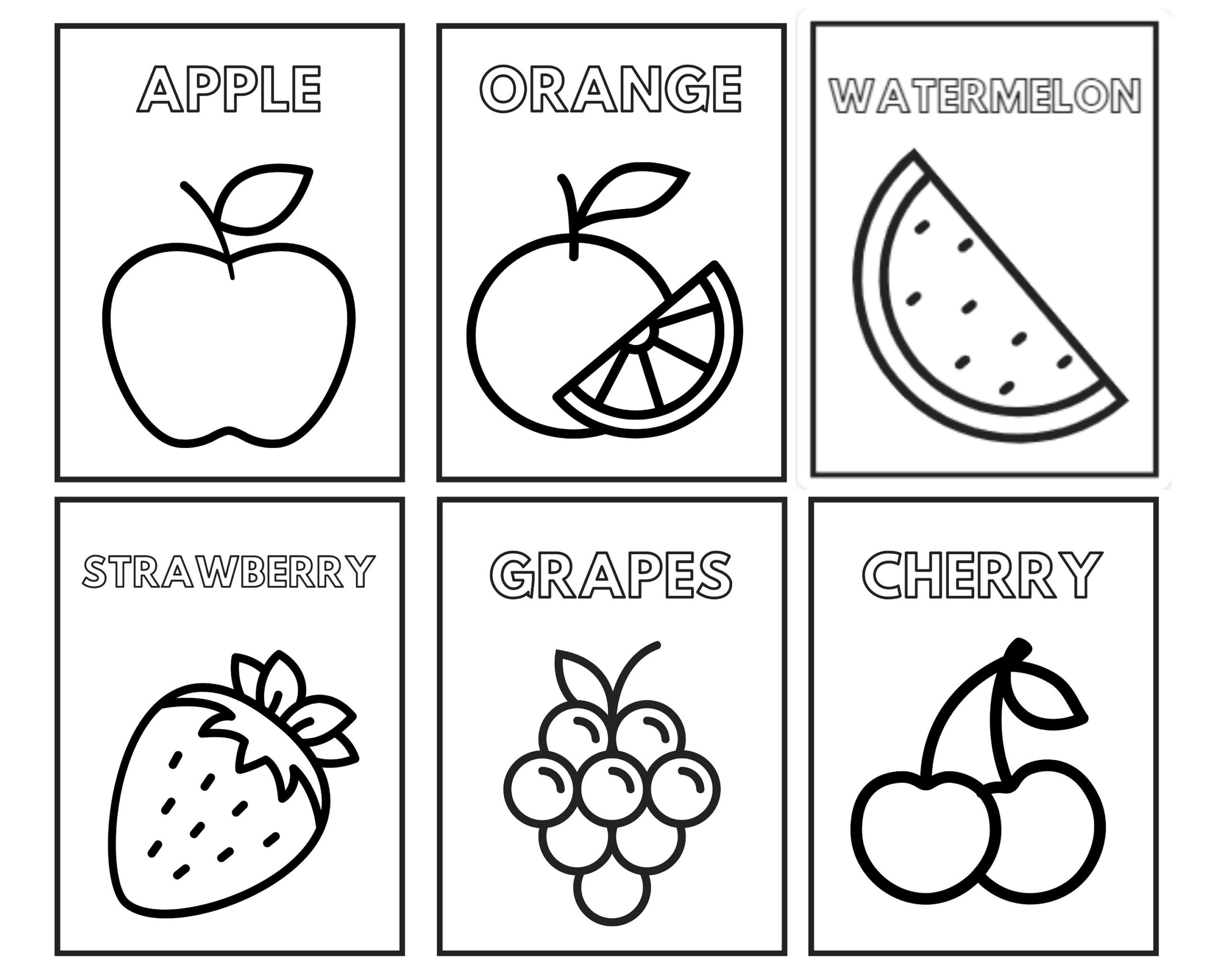 fruits coloring pages