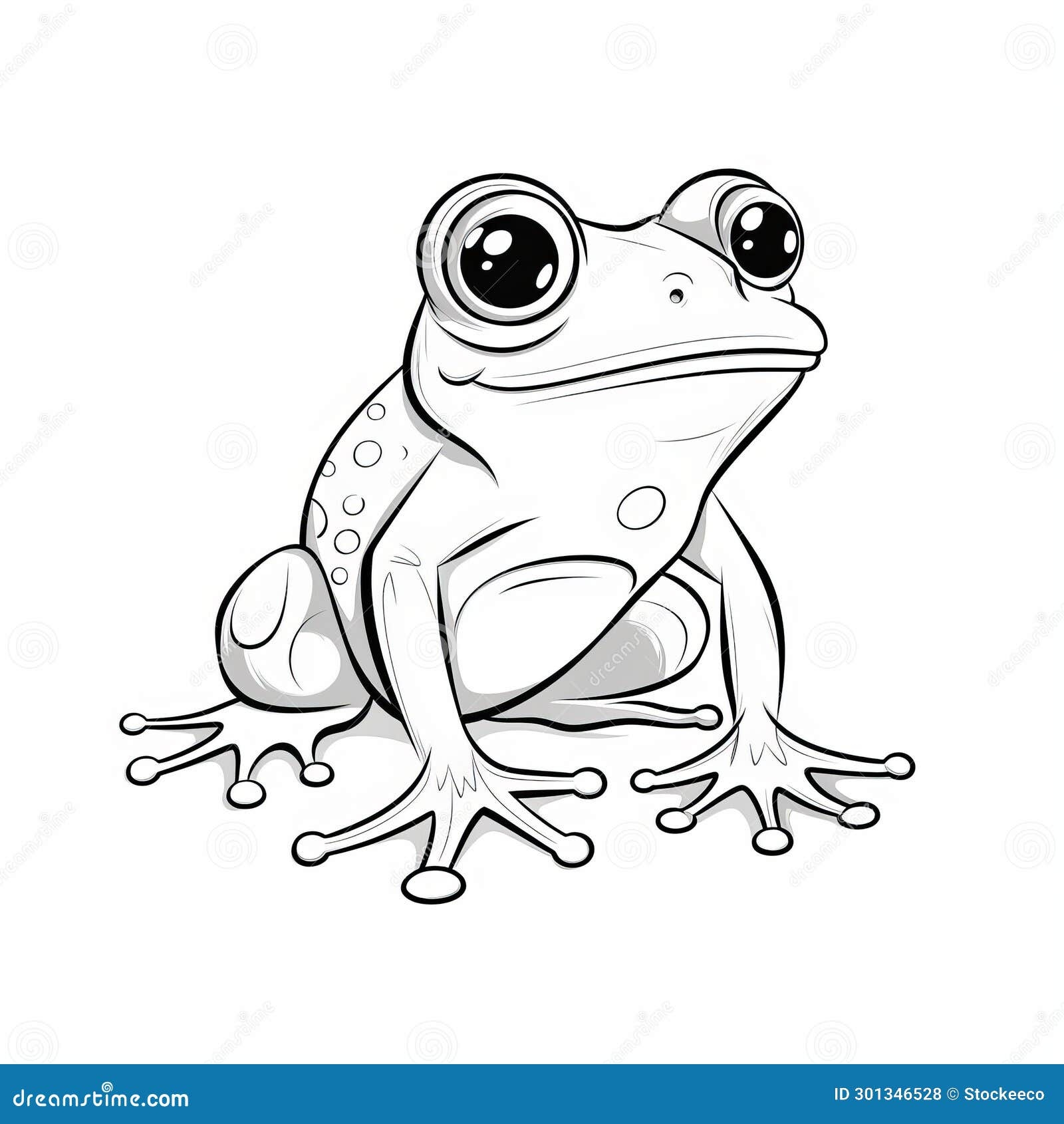 Simplistic And Realistic Frog Coloring Pages For Kids And Adults Stock Illustration Illustration Of Characters Light 301346528