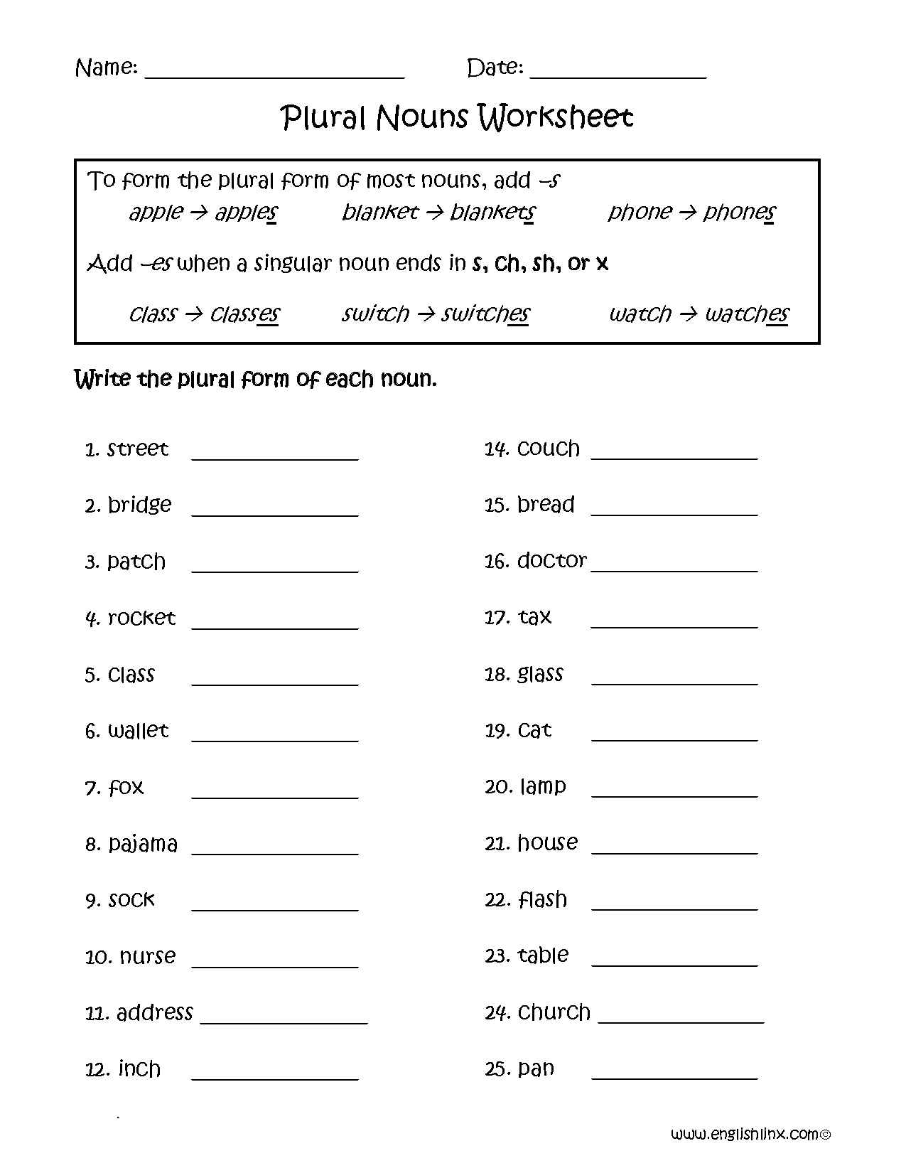 Singular And Plural Nouns Worksheets Plural Nouns Worksheets Singular And Plural Nouns Worksheets Plural Nouns Worksheets