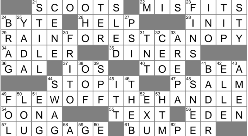 Skedaddles Crossword Clue Archives LAXCrossword
