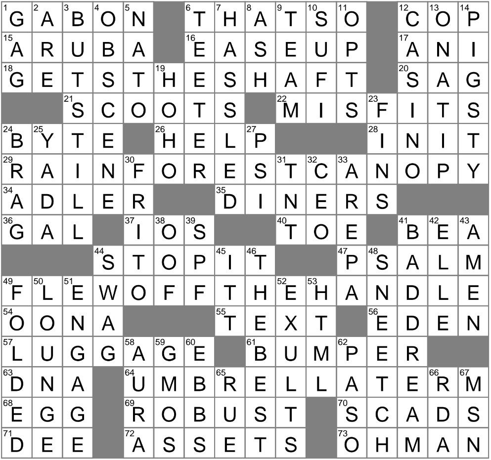 Skedaddles Crossword Clue Archives LAXCrossword