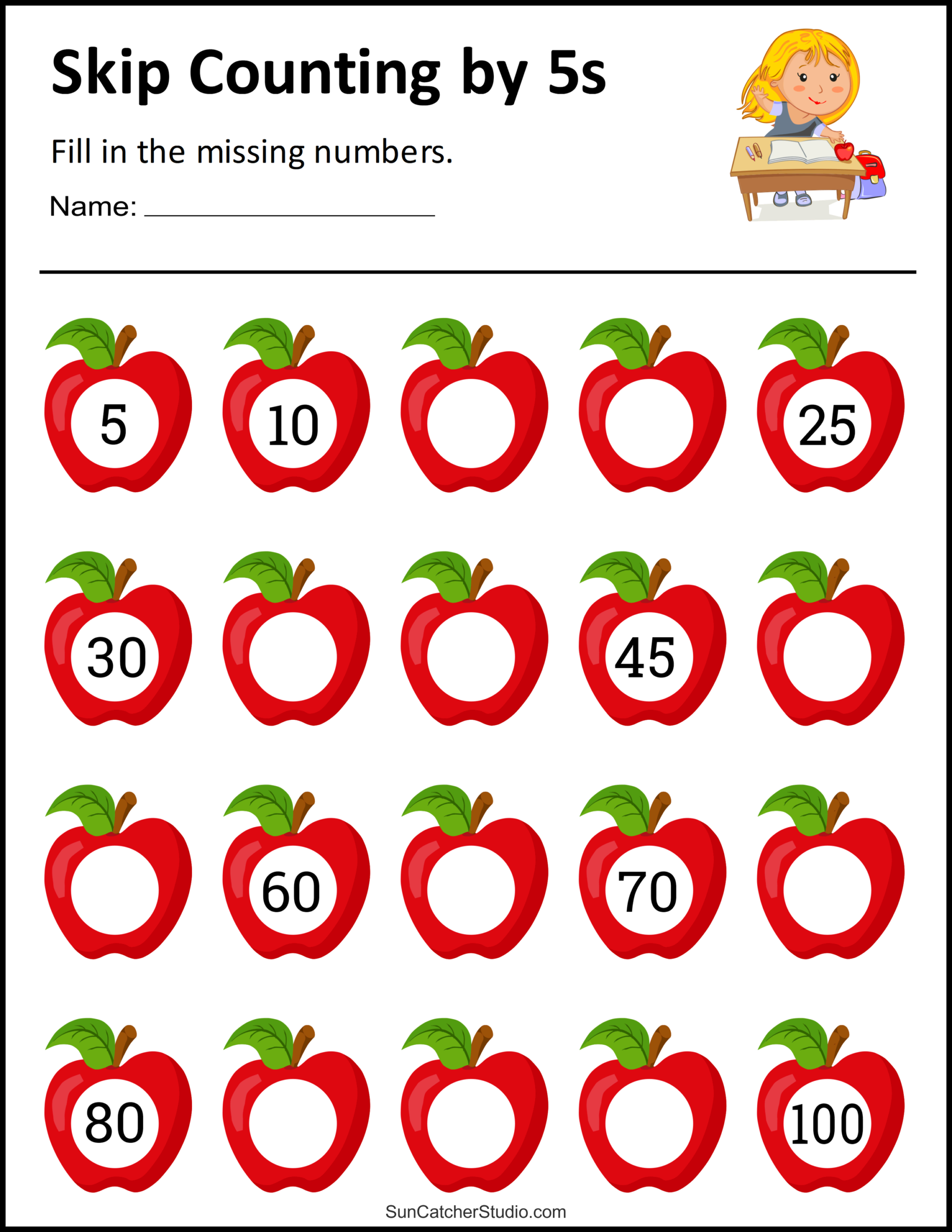 counting by 5s worksheet counting by 5s worksheet