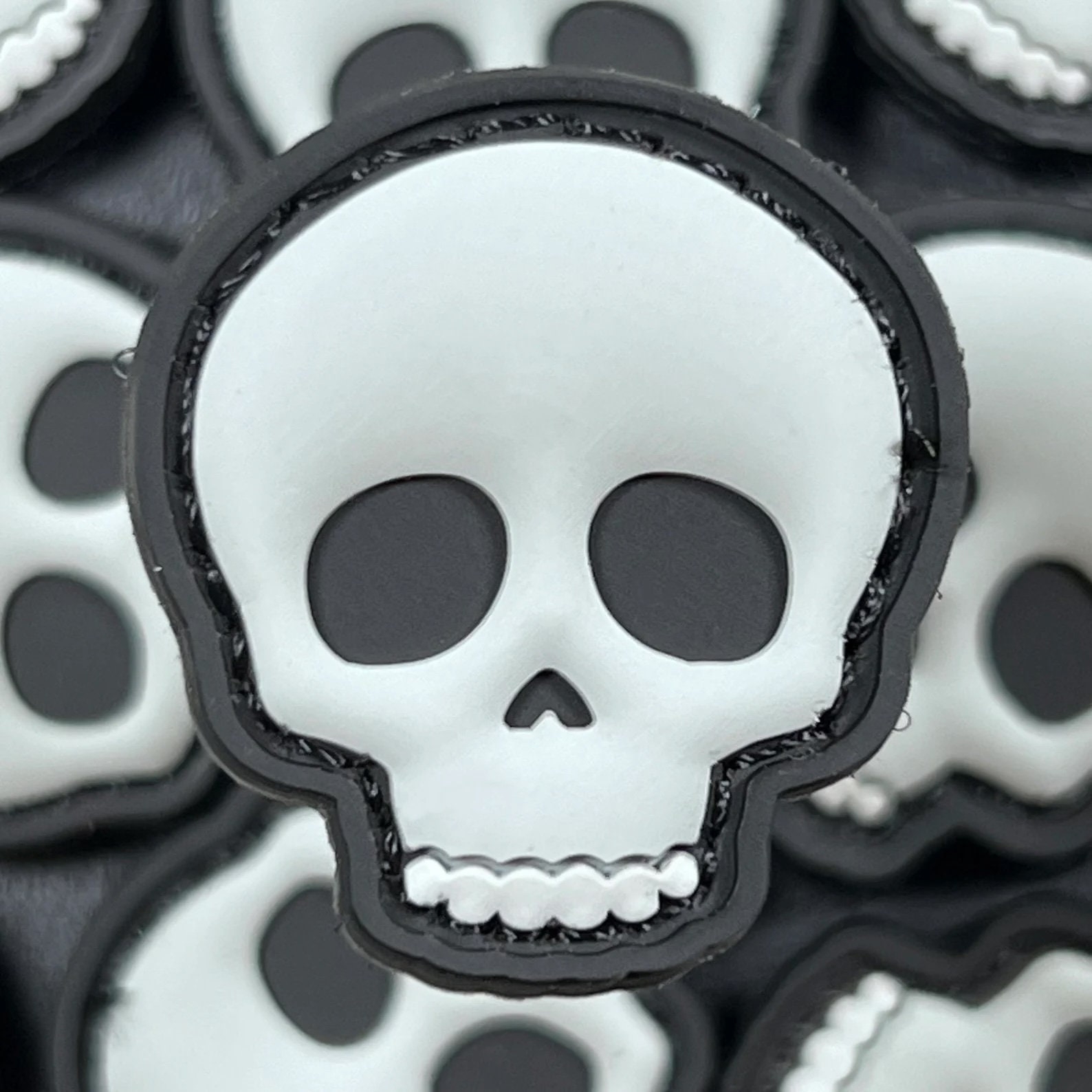 Skull Emoji Patch 3D PVC Ranger Eye Mini Morale Patch Accessory Sew Channel With Hook And Loop Backing Etsy