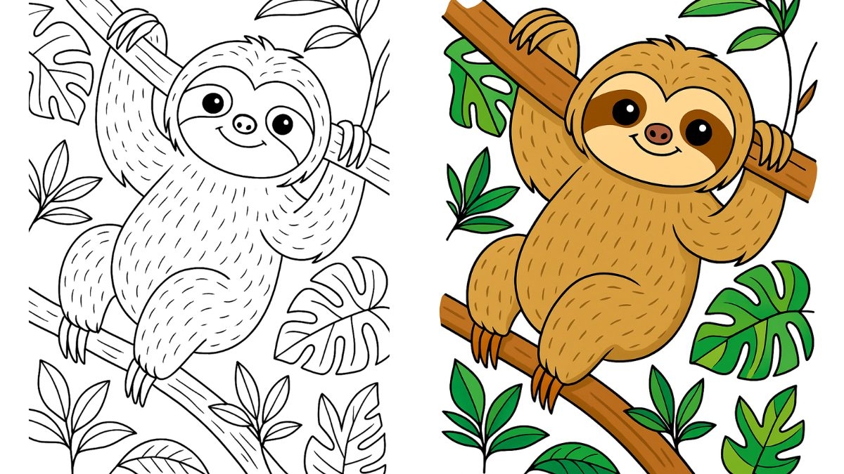 Sloth Coloring Pages 56 Free Printable PDFs Sloth Coloring Pages 56 Free Printable PDFs
