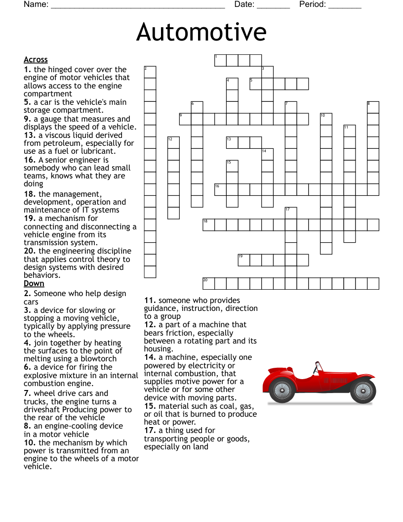 Small Engines Parts Crossword WordMint Small Engines Parts Crossword WordMint