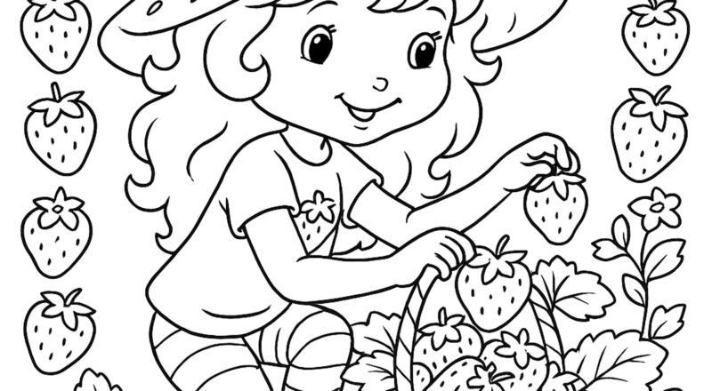 Small Strawberry Harvest Strawberry Shortcake Coloring Pages
