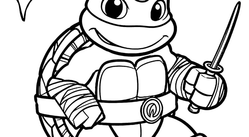 Small Turtle Ninja Turtles Coloring Pages