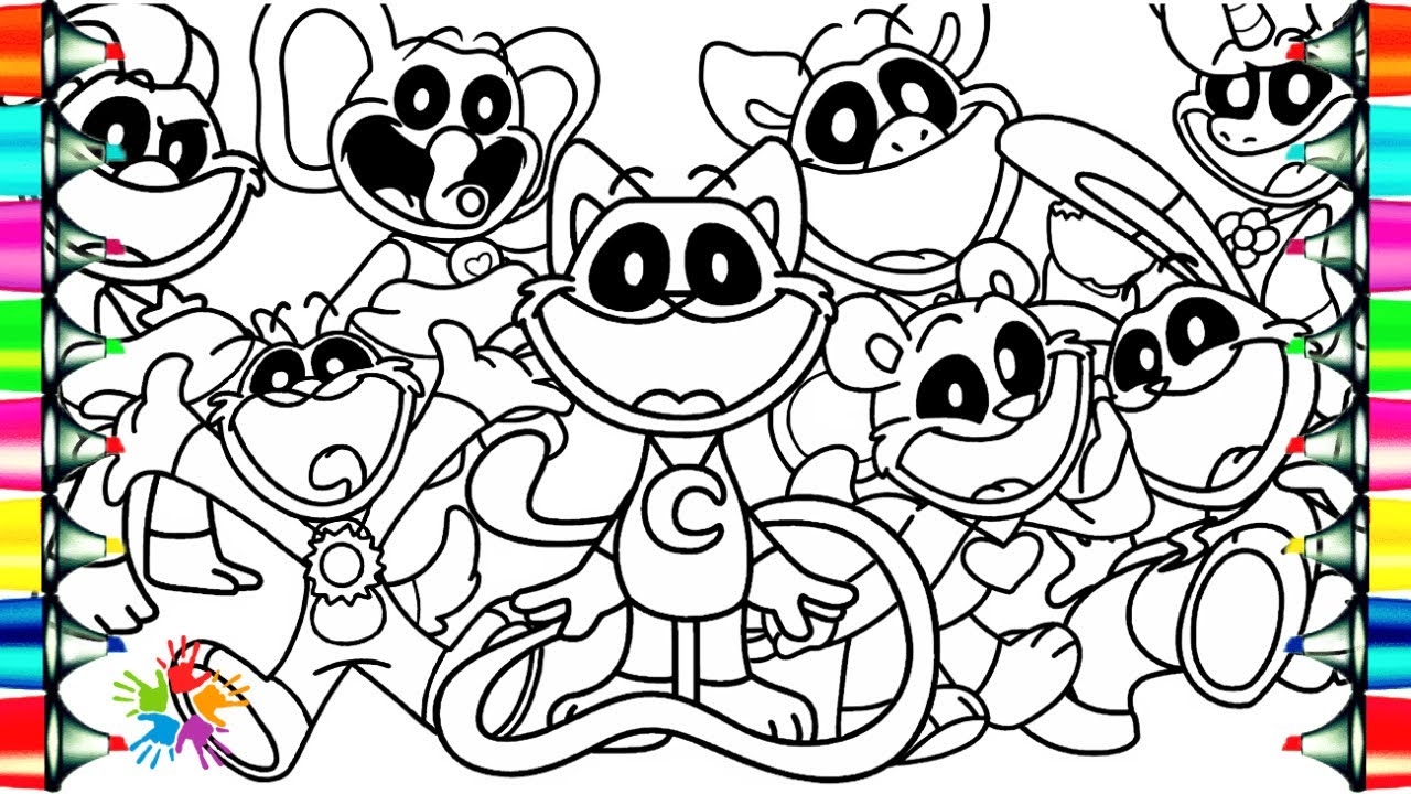 Smiling Critters New Coloring Pages Coloring Poppy Playtime Chapter 3 NCS Music YouTube