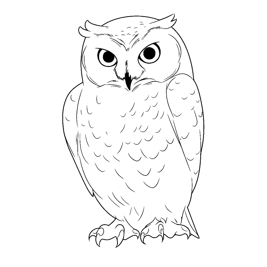 Snowy Owl Coloring Pages Coloring Corner