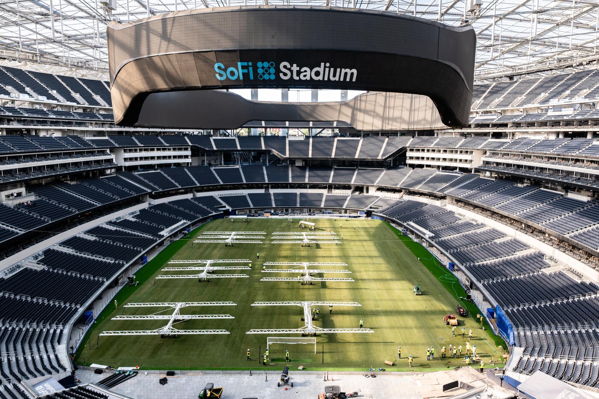 SoFi Stadium s Hybrid Soccer Pitch Exceeds Expectations Los Angeles Times SoFi Stadium s Hybrid Soccer Pitch Exceeds Expectations Los Angeles Times