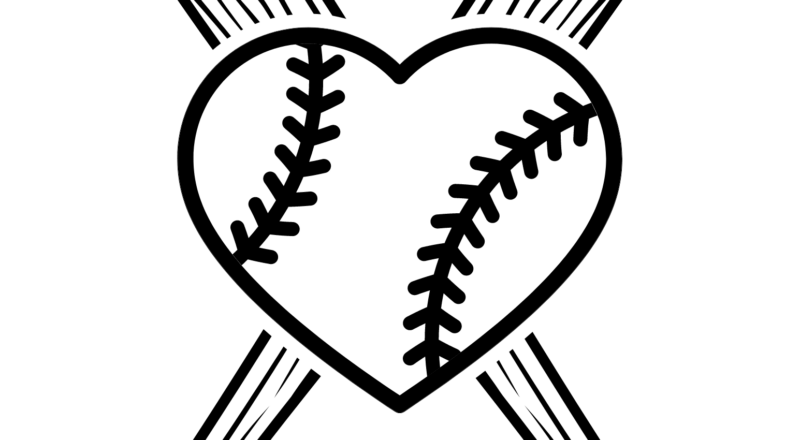 Softball Coloring Page