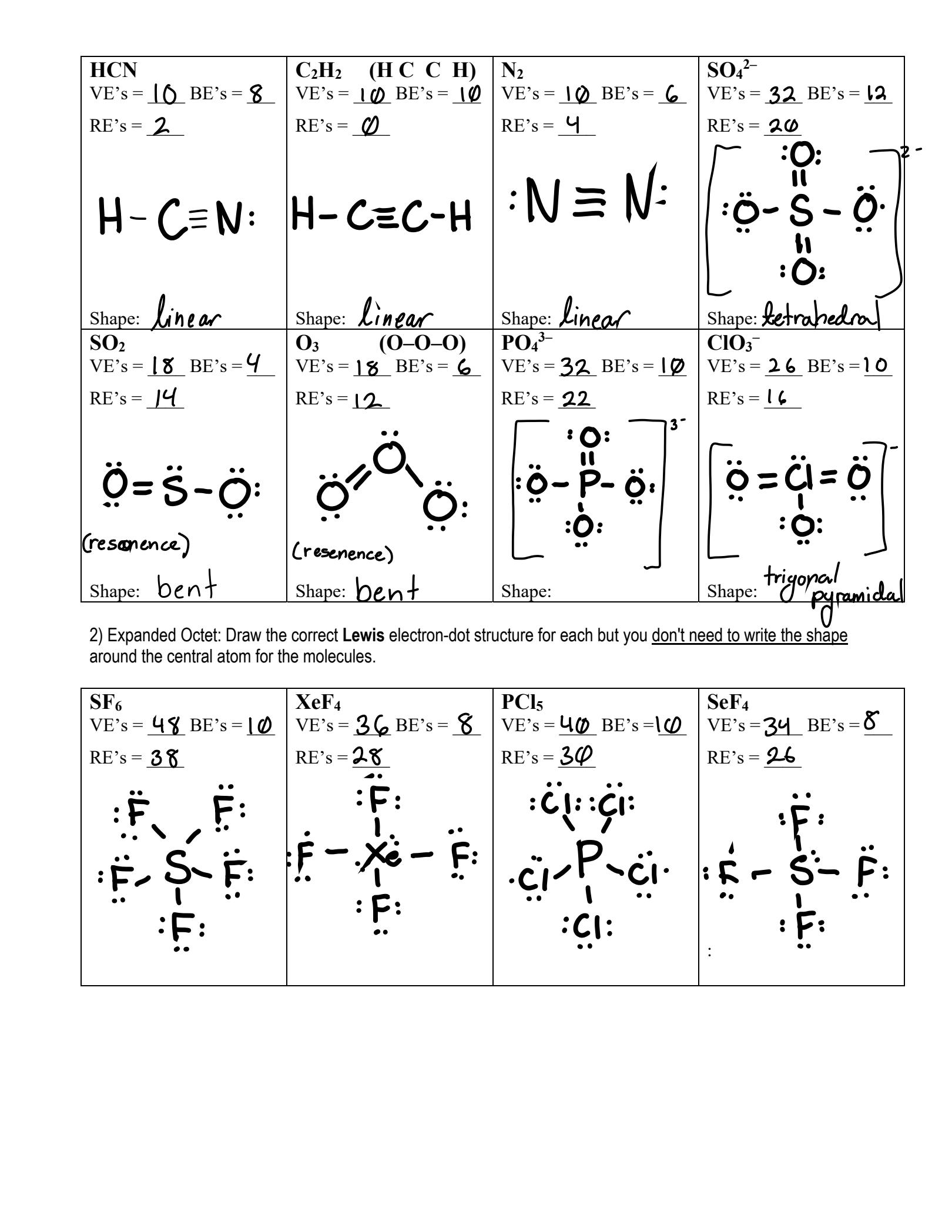 SOLUTION Chem 3a Ch 10 Lewis Dot Worksheet Studypool Worksheets Library