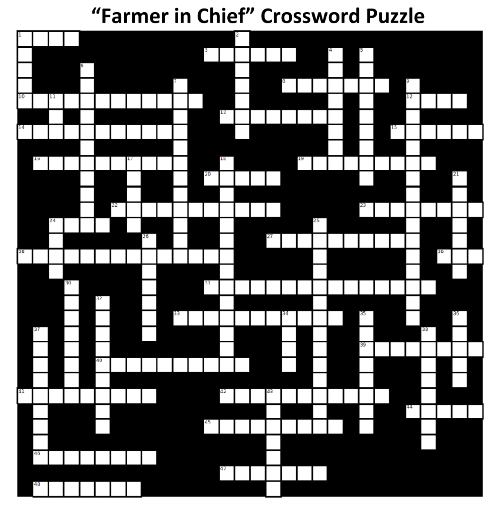 Solved Farmer In Chief Crossword Puzzle Clues Across Down Chegg Solved Farmer In Chief Crossword Puzzle Clues Across Down Chegg